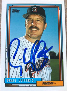 Craig Lefferts Autographed 1992 Topps #41