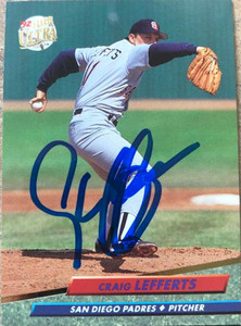 Craig Lefferts Autographed 1992 Fleer Ultra #577