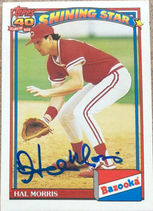 Hal Morris Autographed 1991 Topps Bazooka #13