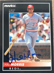 Hal Morris Autographed 1992 Pinnacle #22