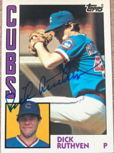 Dick Ruthven Autographed 1984 Topps Tiffany #736
