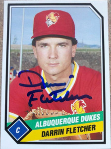 Darrin Fletcher Autographed 1989 TCMA Albuquerque Dukes #18