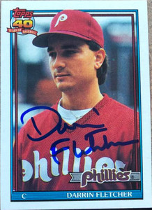Darrin Fletcher Autographed 1991 Topps #9