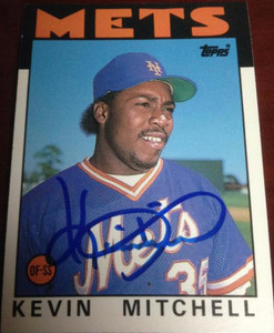 1987 Topps Kevin Mitchell RC Rookie baseball card #653– Mets on