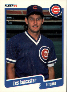 1990 Fleer #35 Les Lancaster VG Chicago Cubs 