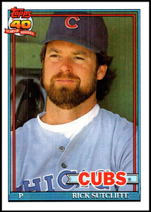 1991 Topps #415 Rick Sutcliffe VG Chicago Cubs 