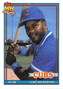 1991 Topps #142 Curtis Wilkerson VG Chicago Cubs 