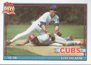 1991 Topps #614 Luis Salazar VG Chicago Cubs 