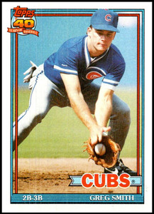 1991 Topps #560 Greg Smith VG Chicago Cubs 