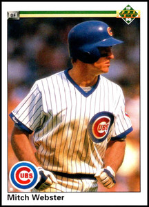 1990 Upper Deck #153 Mitch Webster VG Chicago Cubs 