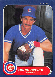 1986 Fleer #382 Chris Speier VG Chicago Cubs 