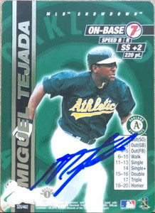 SOLD 114556 Miguel Tejada Autographed 2000 MLB Showdown #325