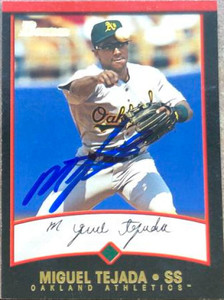 Miguel Tejada Autographed 2001 Bowman #49