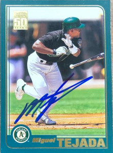 Miguel Tejada Autographed 2001 Topps #620
