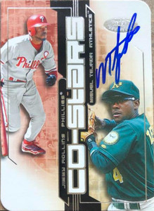 SOLD 114579 Miguel Tejada Autographed 2002 Fleer Hot Prospects Co Stars #10CS 