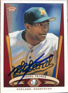 SOLD 114601 Miguel Tejada Autographed 2002 Topps 206 - Team 206 Series 3 #T206-30