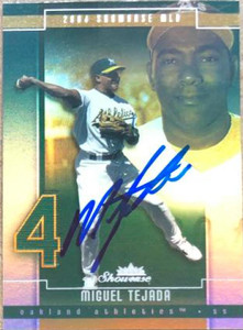 SOLD 114605 Miguel Tejada Autographed 2004 Fleer Showcase #99
