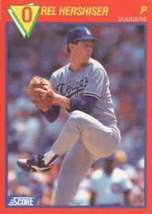 1989 Score Baseball's 100 Hottest Players #35 Orel Hershiser NM-MT Los Angeles Dodgers 