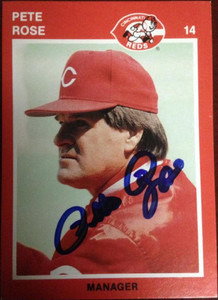 SOLD 3719 Pete Rose Autographed 1989 Kahn's Cincinnati Reds 