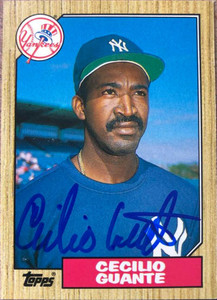 Cecilio Guante Autographed 1987 Topps Traded #40T New York Yankees Card