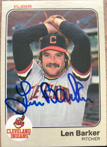 Len Barker Autographed 1983 Fleer #402