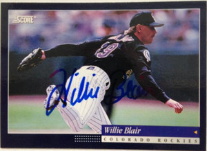 Willie Blair Autographed 1994 Score #118