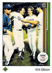 1989 Upper Deck #662 Kirk Gibson AW VG Los Angeles Dodgers 