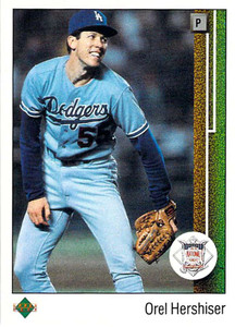 1989 Upper Deck #665 Orel Hershiser AW VG Los Angeles Dodgers 