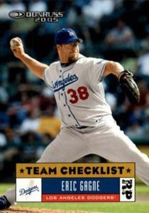 2005 Donruss #385 Eric Gagne VG Los Angeles Dodgers 