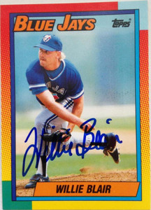 Willie Blair Autographed 1990 Topps Traded #8T
