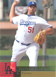 SOLD 114993 2009 Upper Deck #205 Jonathan Broxton NM  Los Angeles Dodgers 