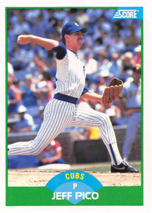 1989 Score #13 Jeff Pico VG Chicago Cubs 