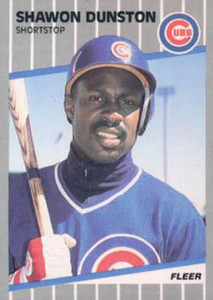 1986 Fleer #366 Shawon Dunston Chicago Cubs