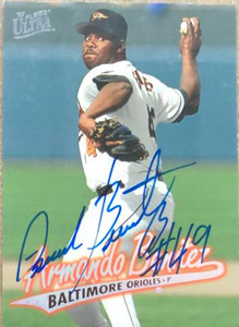 SOLD 115855 Armando Benitez Autographed 1997 Fleer Ultra #349