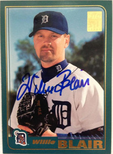 SOLD 3752 Willie Blair Autographed 2001 Topps #538