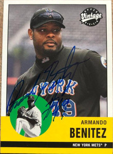 Armando Benitez Autographed 2001 Upper Deck Vintage #280