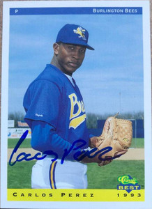Carlos Perez Autographed 1993 Classic Best Burlington Bees #17