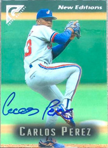 Carlos Perez Autographed 1996 Topps Gallery #98