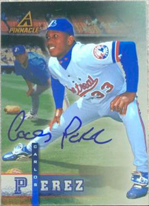 Carlos Perez Autographed 1998 Pinnacle Plus #170