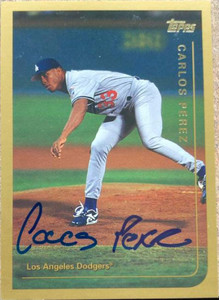 Carlos Perez Autographed 1999 Topps #394