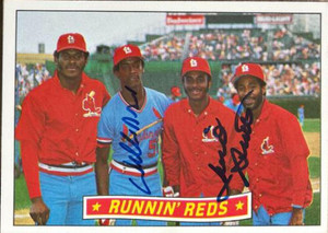 Willie McGee & Lonnie Smith Autographed 1984 Donruss #625 St. Louis Cardinals Card