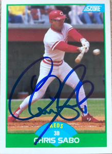 Chris Sabo Autographed 1989 Score #104