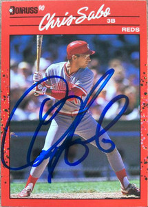 Chris Sabo Autographed 1990 Donruss #242