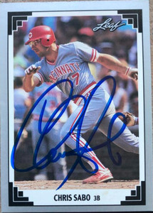 Chris Sabo Autographed 1991 Leaf #65