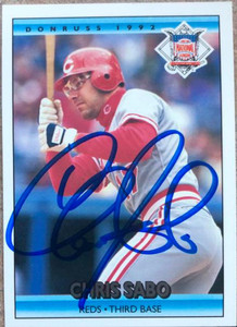 Chris Sabo Autographed 1992 Donruss #424