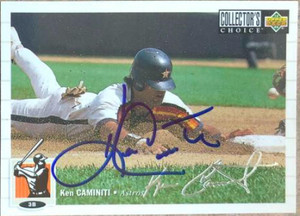 Ken Caminiti Autographed 1994 Collectors Choice Silver Signature #72