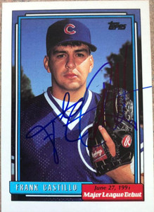 SOLD 116139 Frank Castillo Autographed 1992 Topps Major League Debut 1991 #32