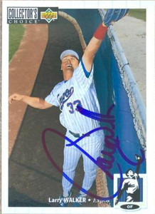 SOLD 116143 Larry Walker Autographed 1994 Collectors Choice #286