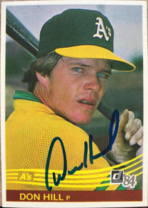 Donnie Hill Autographed 1984 Donruss #96 Rookie Card 
