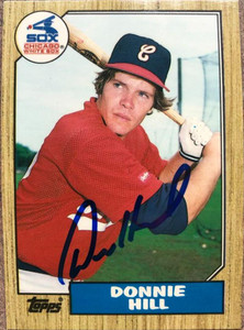 SOLD 116153 Donnie Hill Autographed 1987 Topps Traded Tiffany #47T